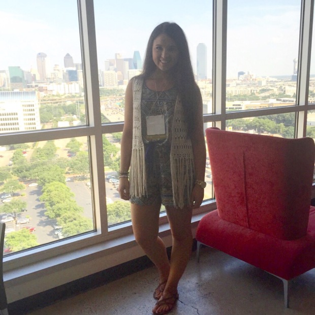 Amber on the 15th floor overlooking Dallas
